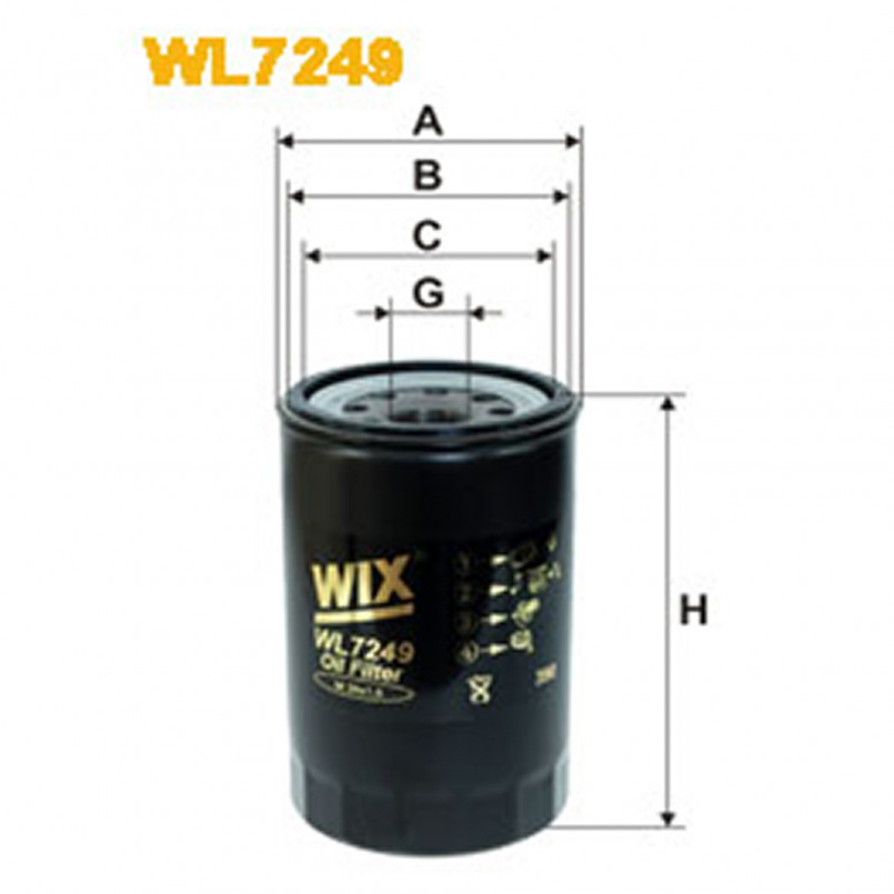 WL7249   (587/1)  WIX Фільтр масла
