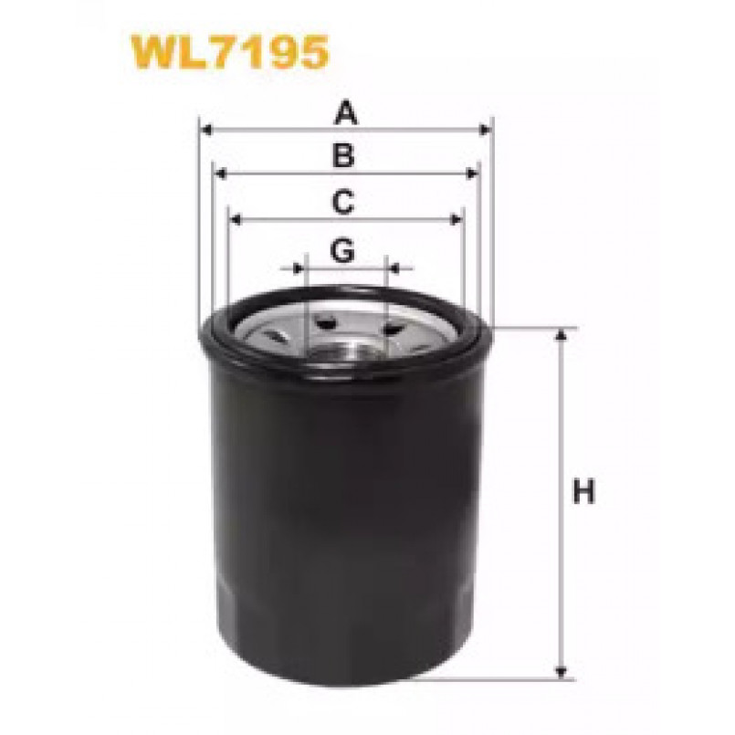 WL7195   (632/3)  WIX Фільтр масла