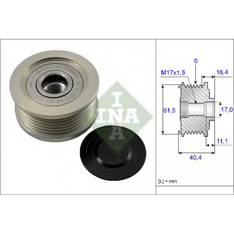535 0115 10  INA - Механізм вільного ходу (муфта) генератора
