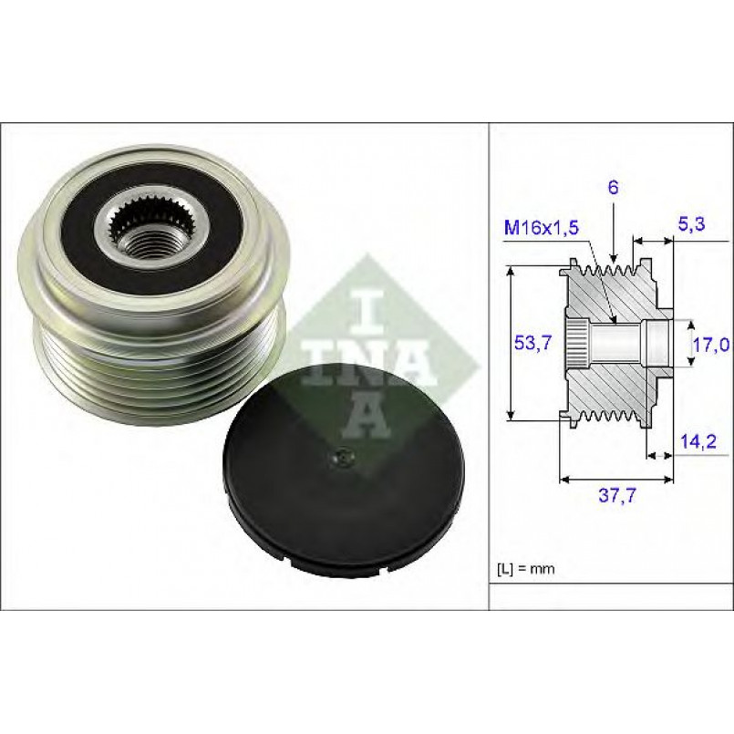 535 0132 10 INA - Механізм вільного ходу (муфта) генератора
