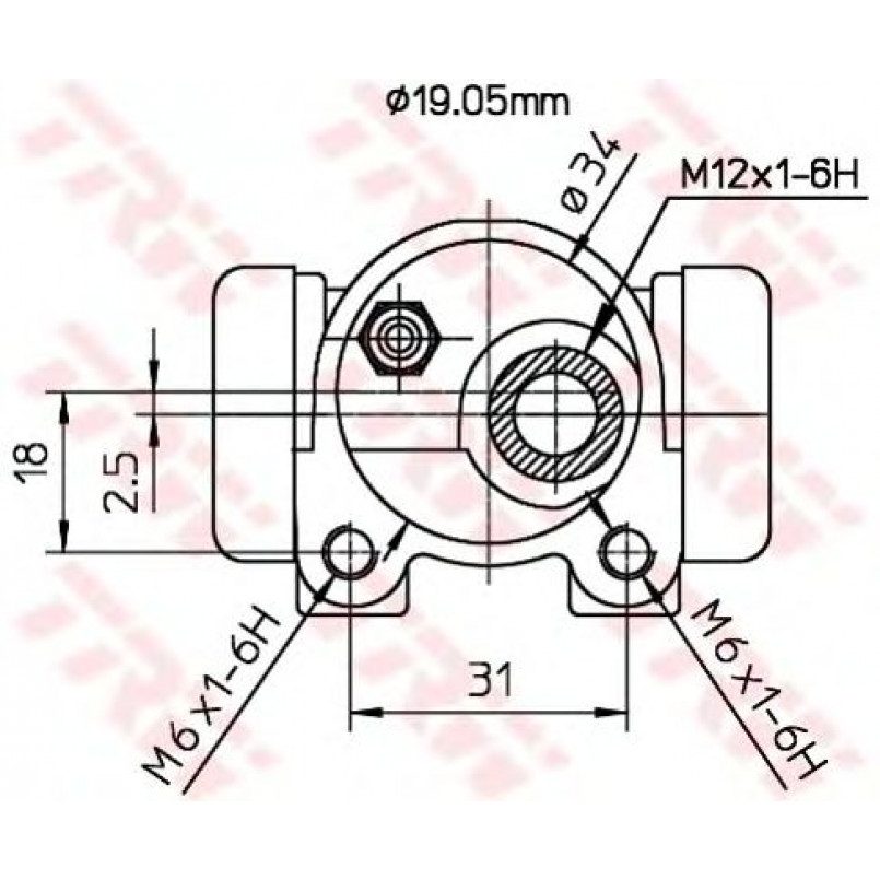 BWD123  TRW - Циліндр гальмівний робочий
