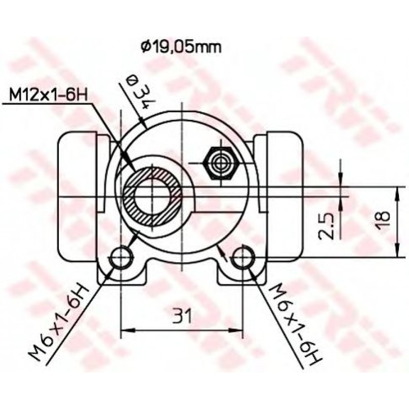 BWD124  TRW - Циліндр гальмівний робочий