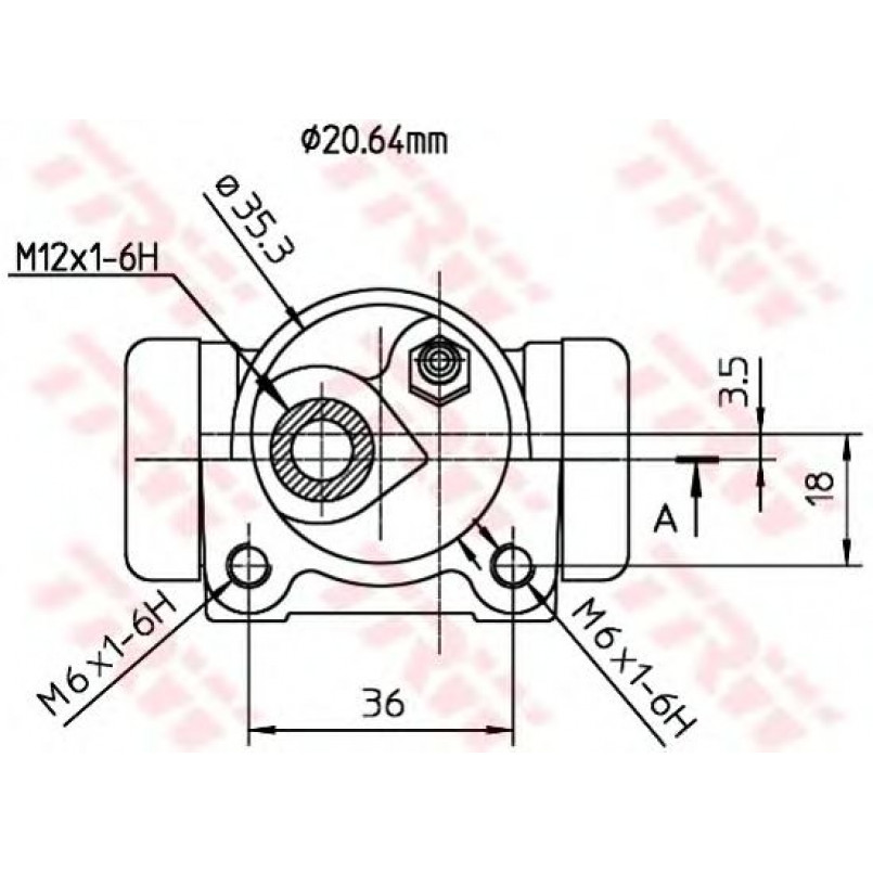 BWF168  TRW - Циліндр гальмівний робочий