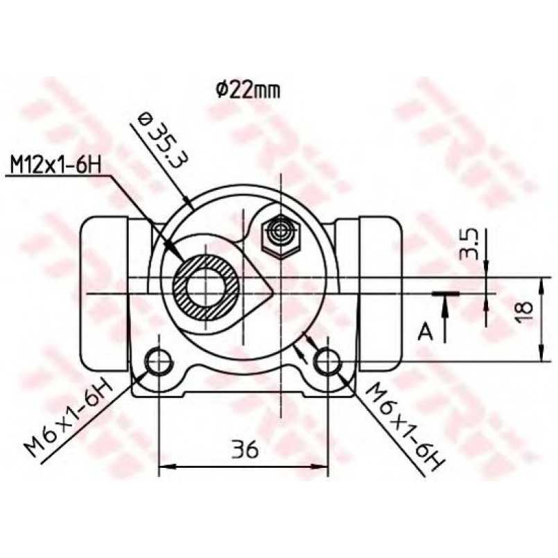 BWH187  TRW - Циліндр гальмівний робочий