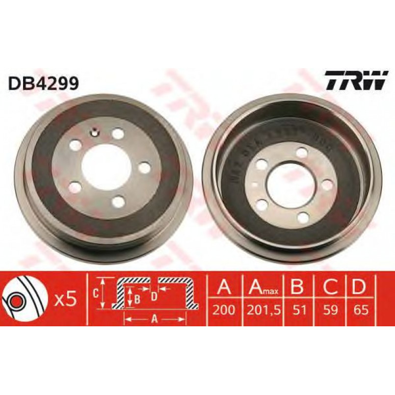 DB4299  TRW - Гальмівний барабан