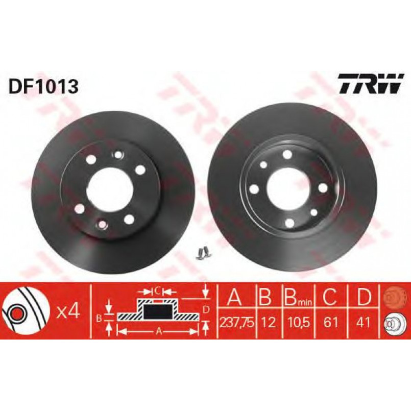 DF1013  TRW - Гальмівний диск