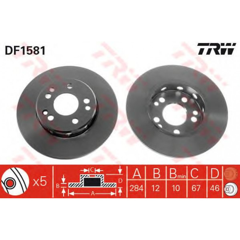 DF1581  TRW - Гальмівний диск