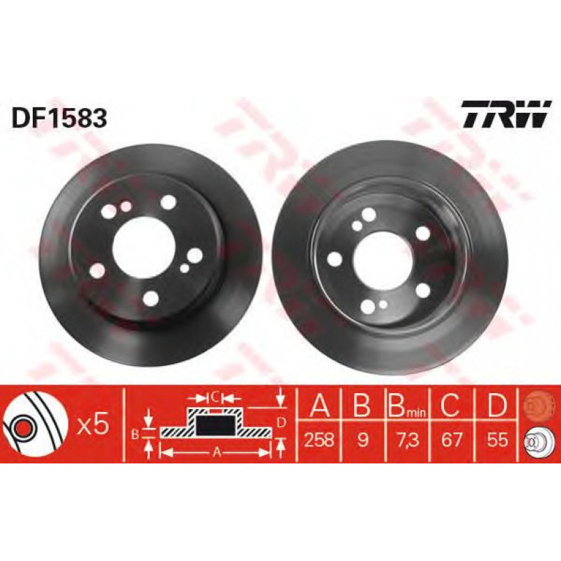 DF1583  TRW - Гальмівний диск