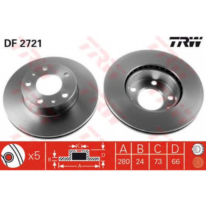 DF2721  TRW - Гальмівний диск