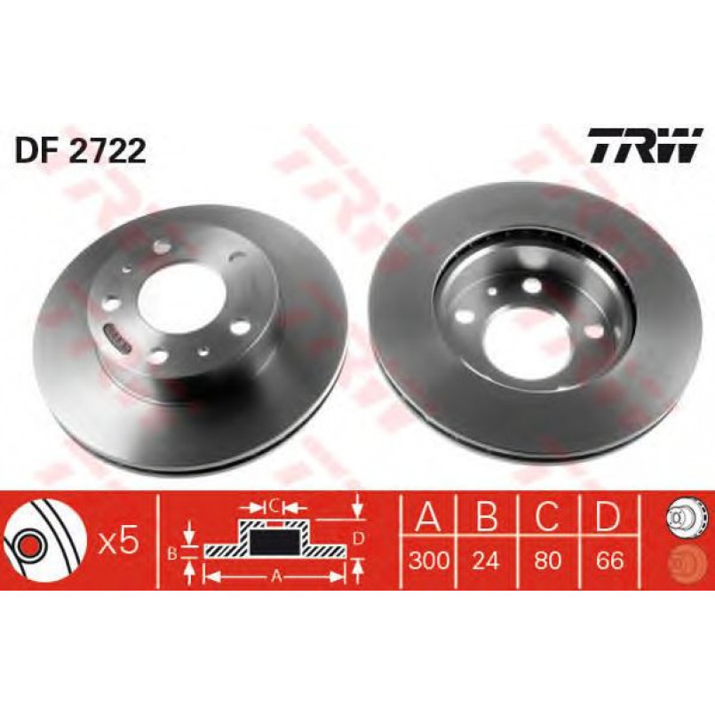 DF2722  TRW - Гальмівний диск