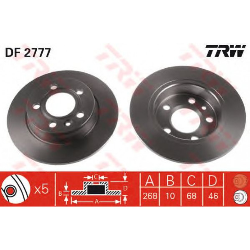 DF2777  TRW - Гальмівний диск