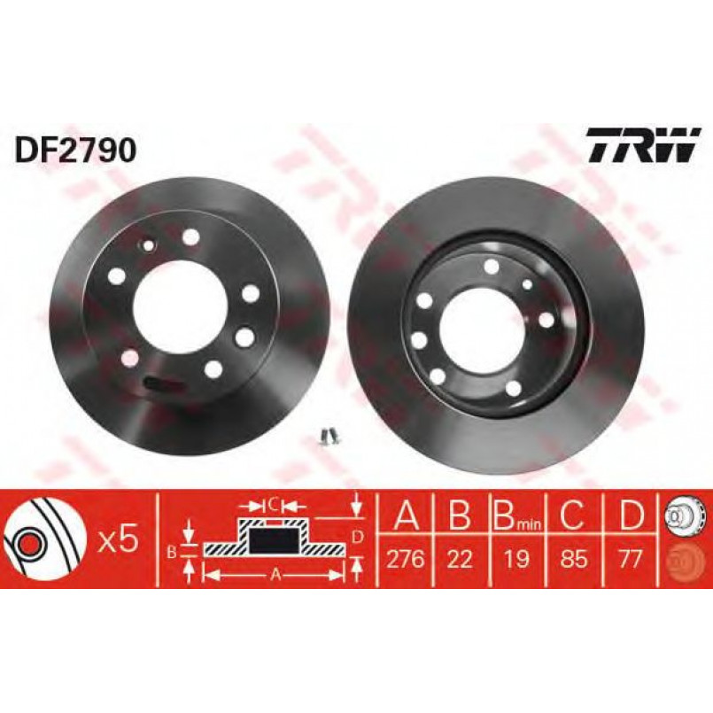 DF2790  TRW - Гальмівний диск