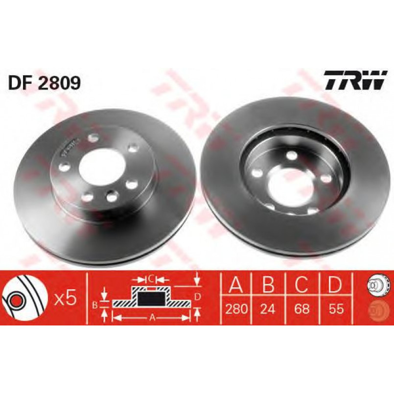 DF2809  TRW - Гальмівний диск
