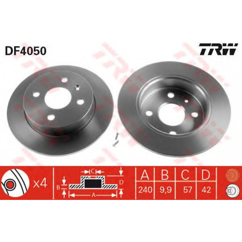 DF4050  TRW - Гальмівний диск