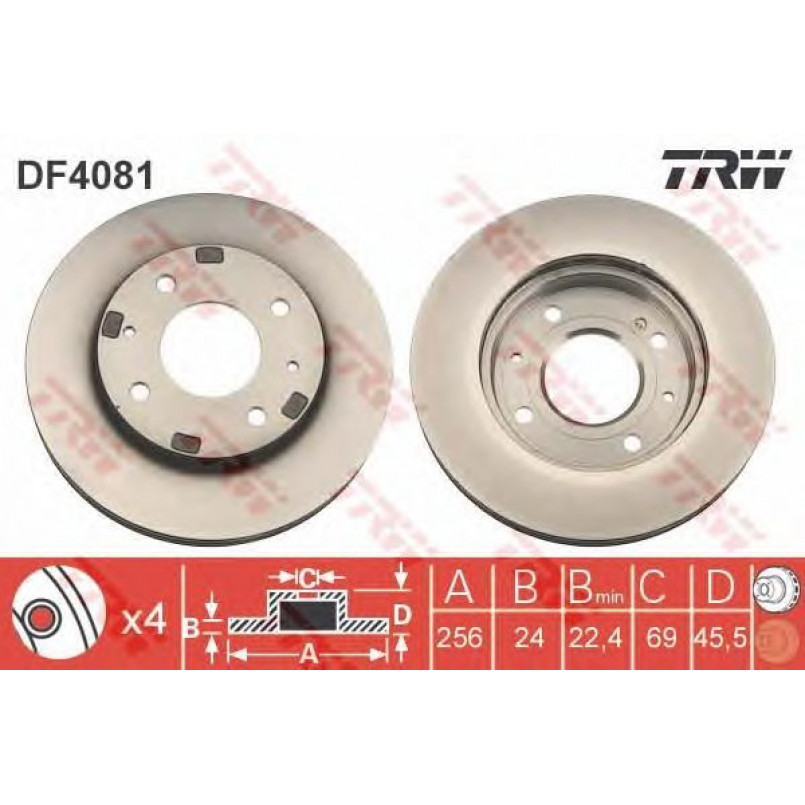 DF4081 TRW - Гальмівний диск