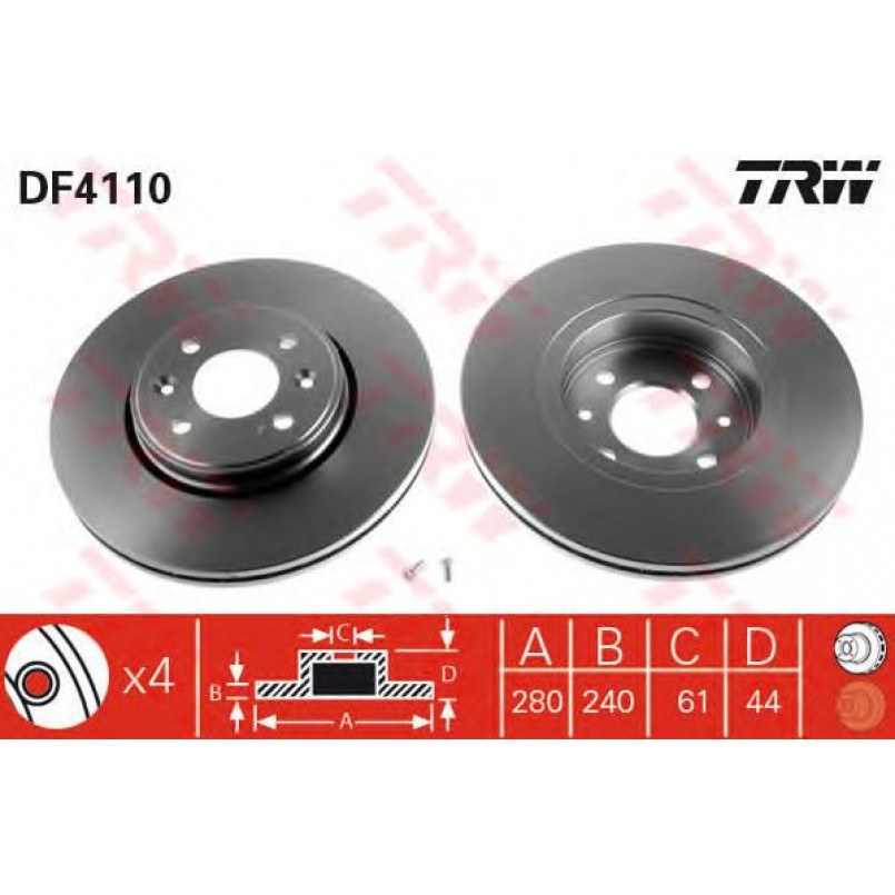 DF4110  TRW - Гальмівний диск