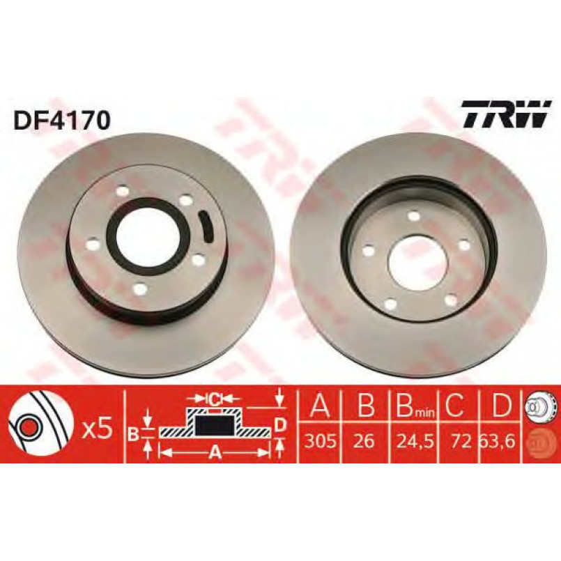 DF4170 TRW - Гальмівний диск