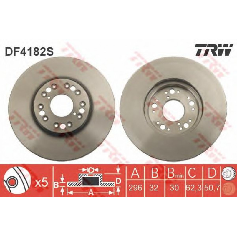 DF4182S  TRW - Гальмівний диск