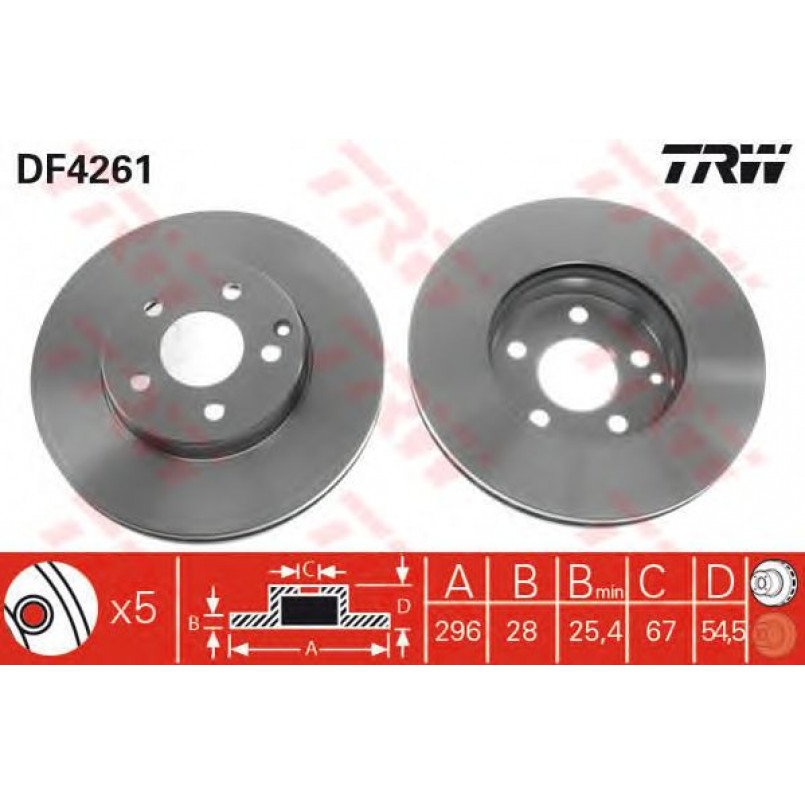 DF4261  TRW - Гальмівний диск