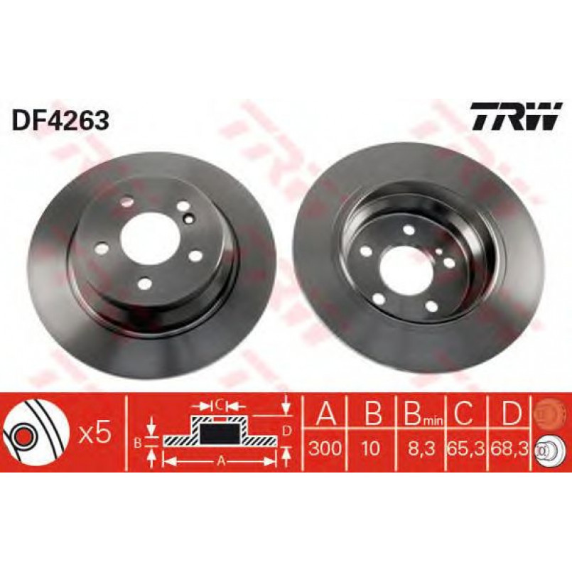DF4263  TRW - Гальмівний диск