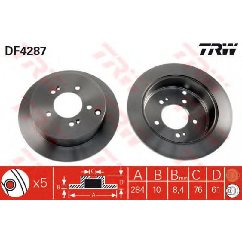 DF4287  TRW - Гальмівний диск
