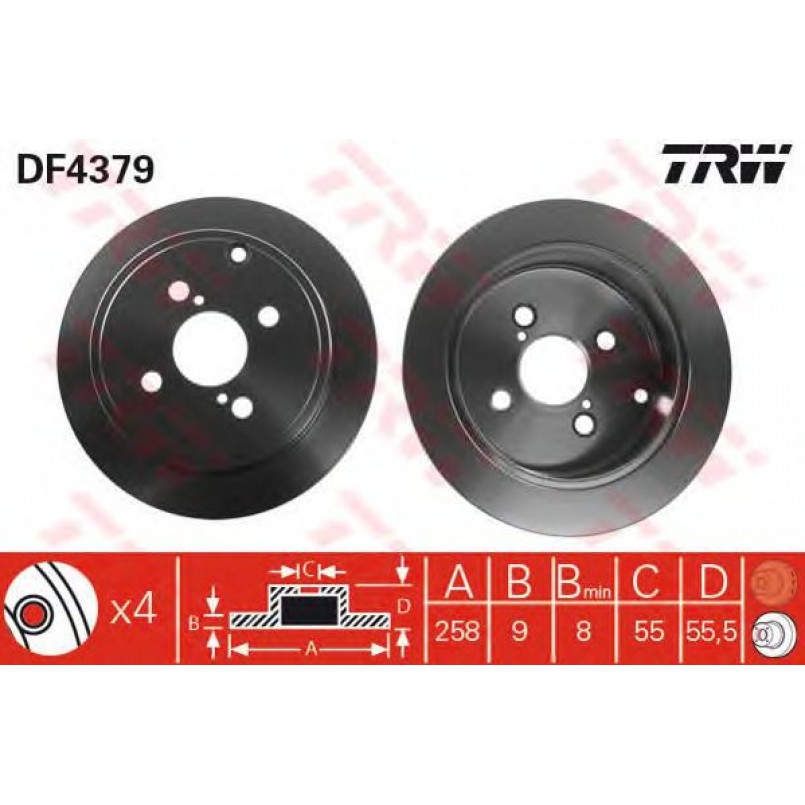 DF4379  TRW - Гальмівний диск