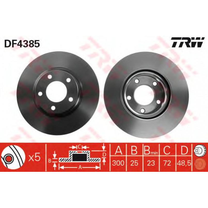 DF4385  TRW - Гальмівний диск
