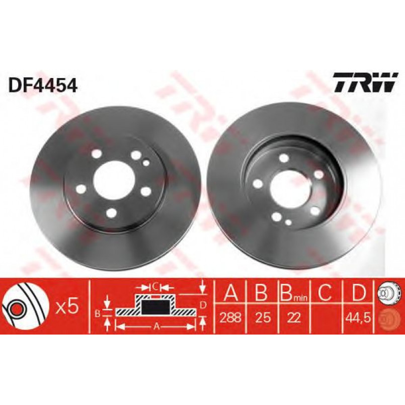 DF4454  TRW - Гальмівний диск