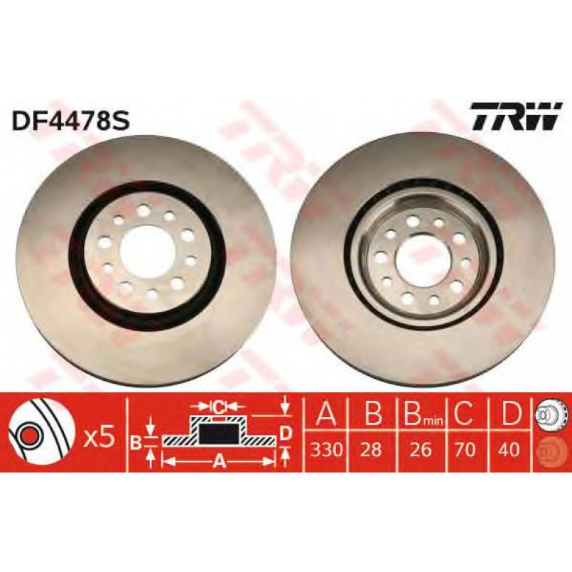 DF4478S  TRW - Гальмівний диск