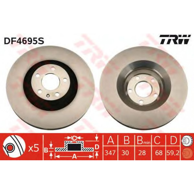 DF4695S  TRW - Гальмівний диск