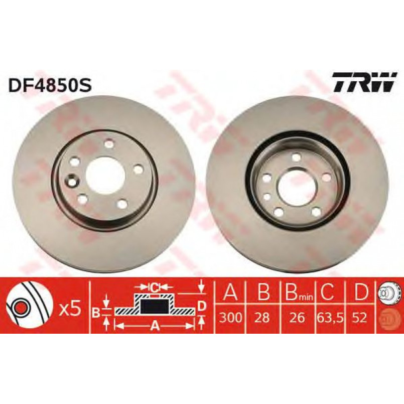 DF4850S  TRW - Гальмівний диск