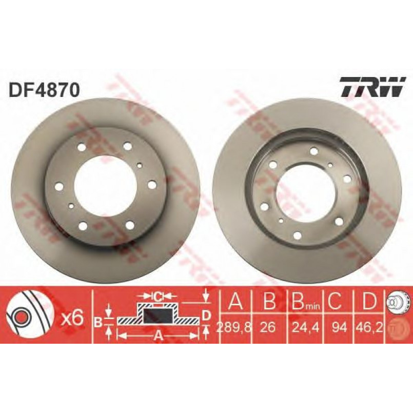 DF4870  TRW - Гальмівний диск