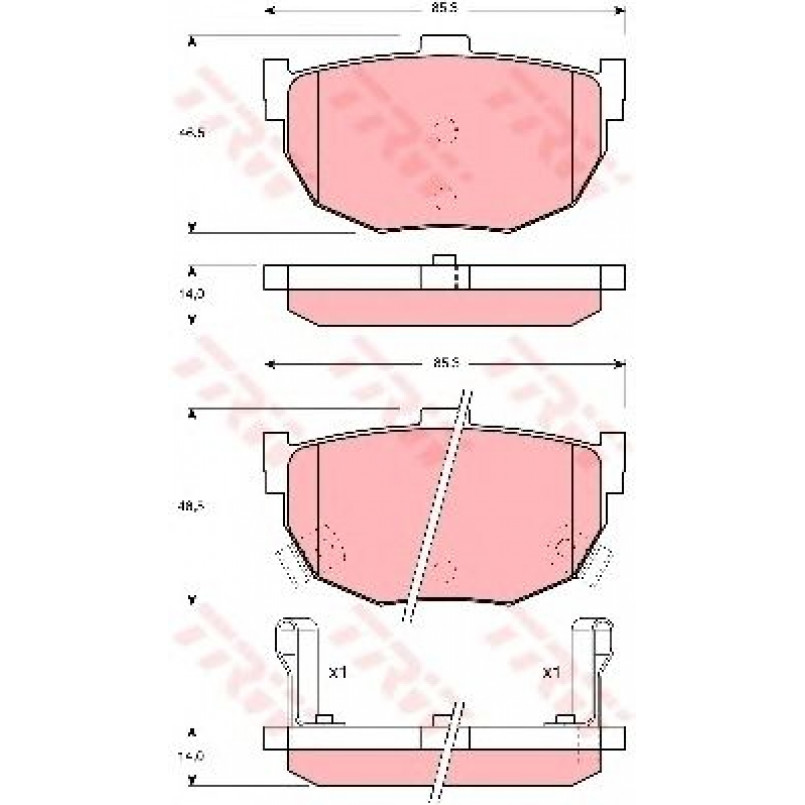 GDB1010  TRW - Гальмівні колодки до дисків