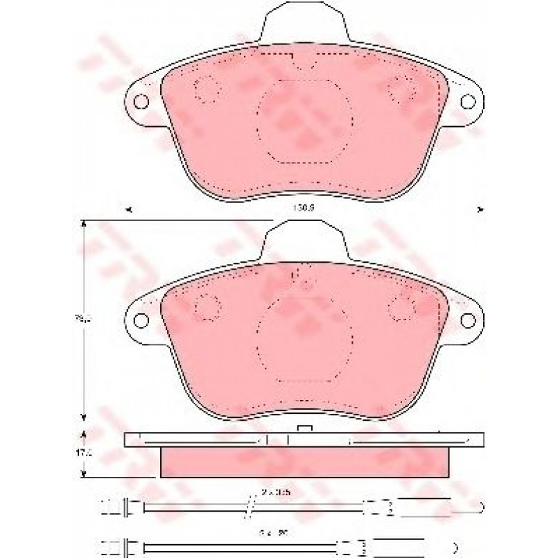 GDB1085  TRW - Гальмівні колодки до дисків