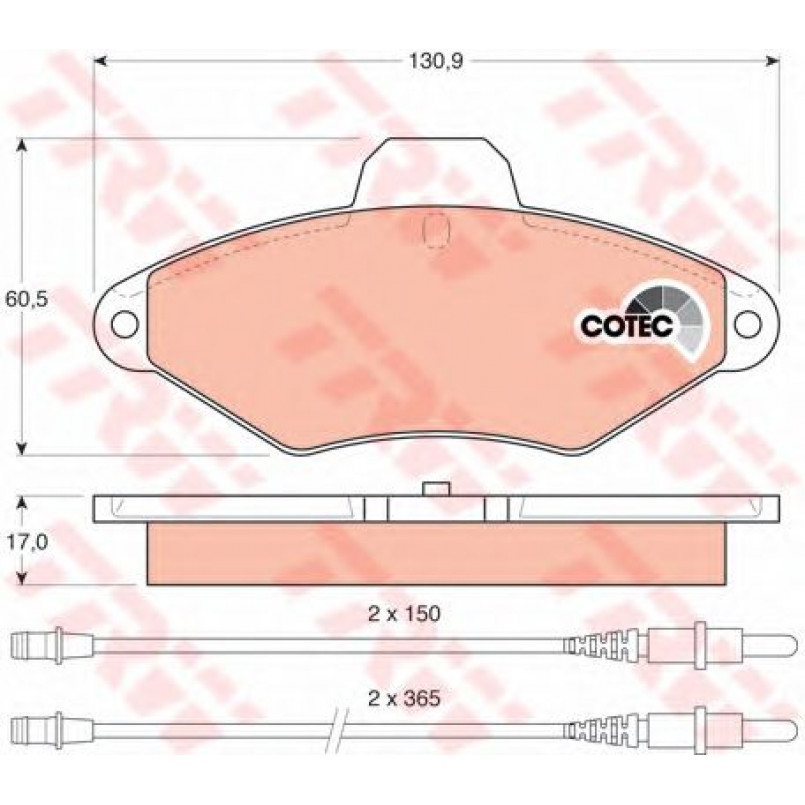 GDB1101  TRW - Гальмівні колодки до дисків