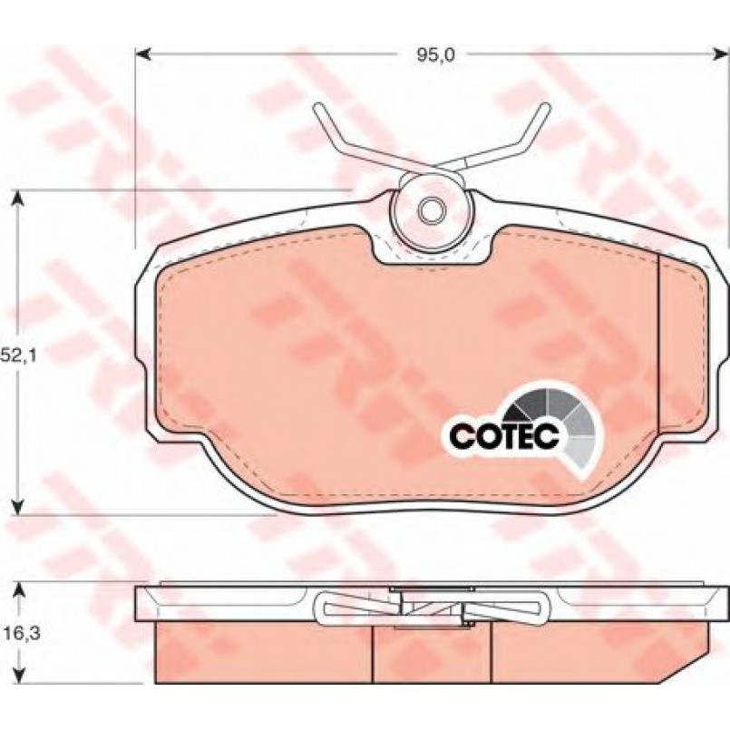 GDB1155 TRW - Гальмівні колодки до дисків