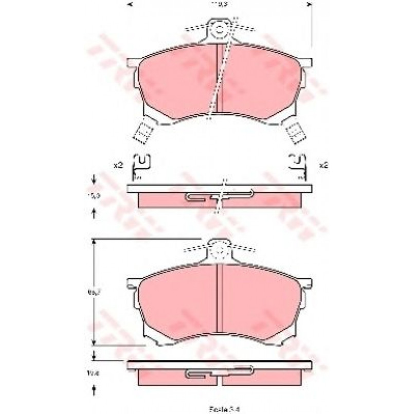 GDB1197  TRW - Гальмівні колодки до дисків