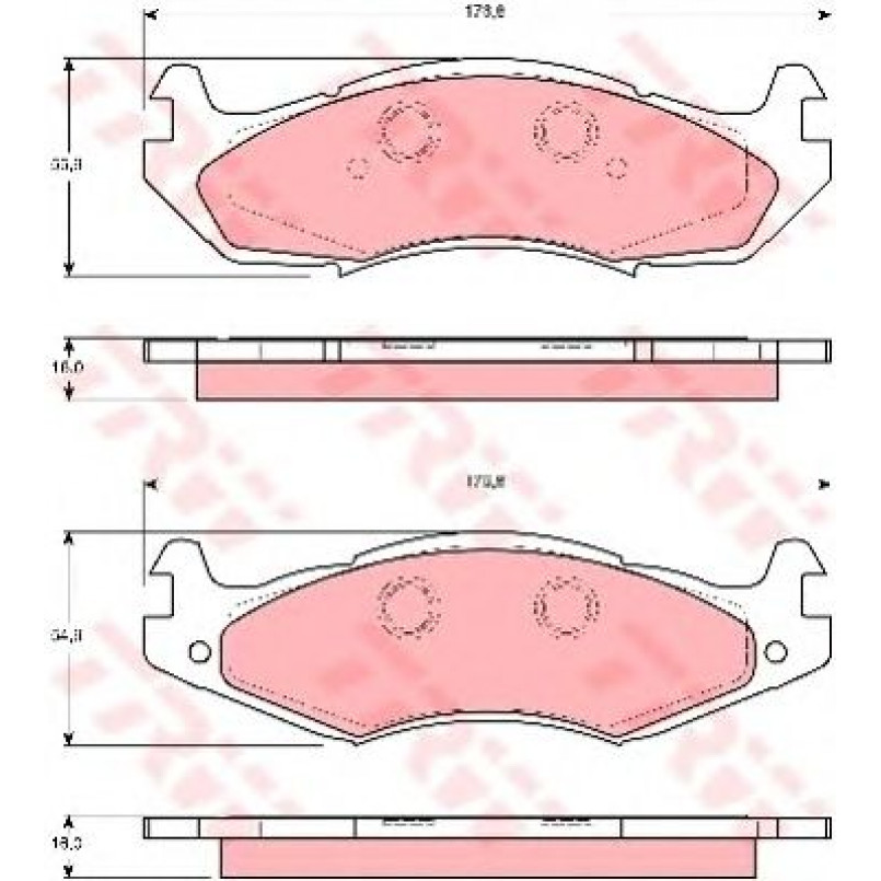 GDB1207  TRW - Гальмівні колодки до дисків