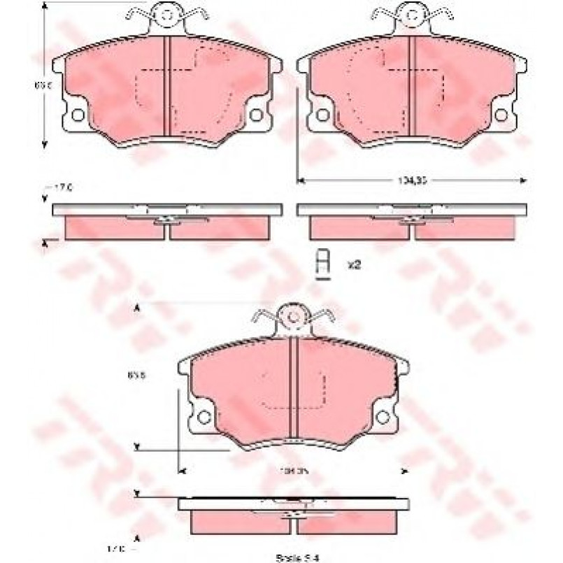 GDB1223  TRW - Гальмівні колодки до дисків