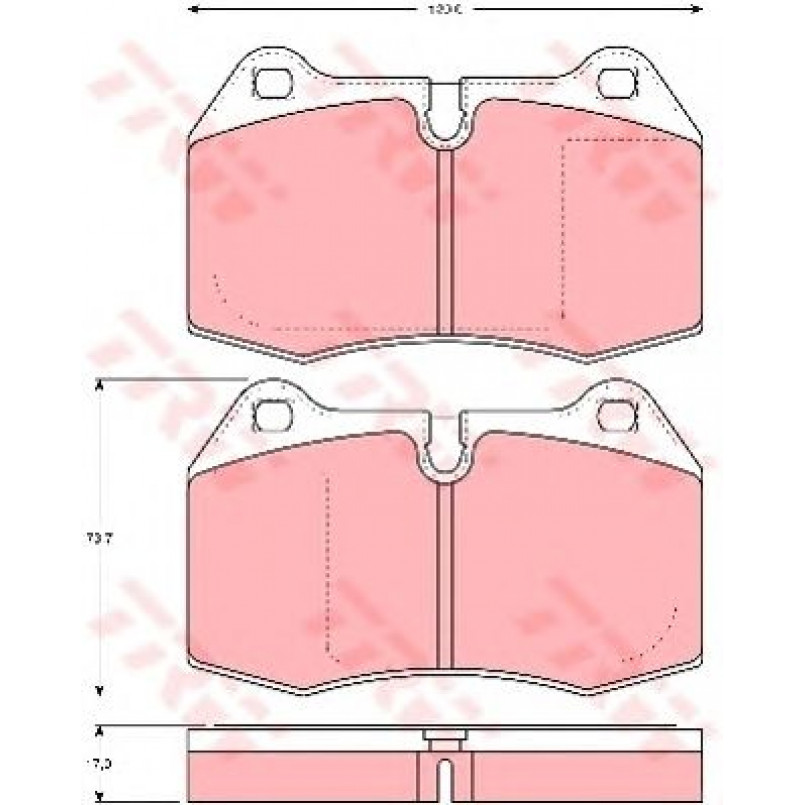 GDB1269 TRW - Гальмівні колодки до дисків