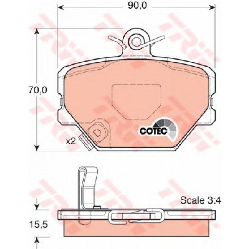 GDB1365  TRW - Гальмівні колодки до дисків