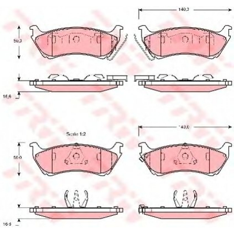 GDB1379  TRW - Гальмівні колодки до дисків