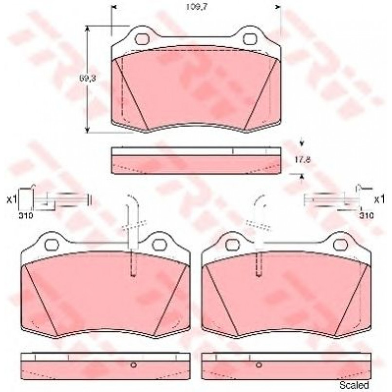 GDB1392 TRW - Гальмівні колодки до дисків