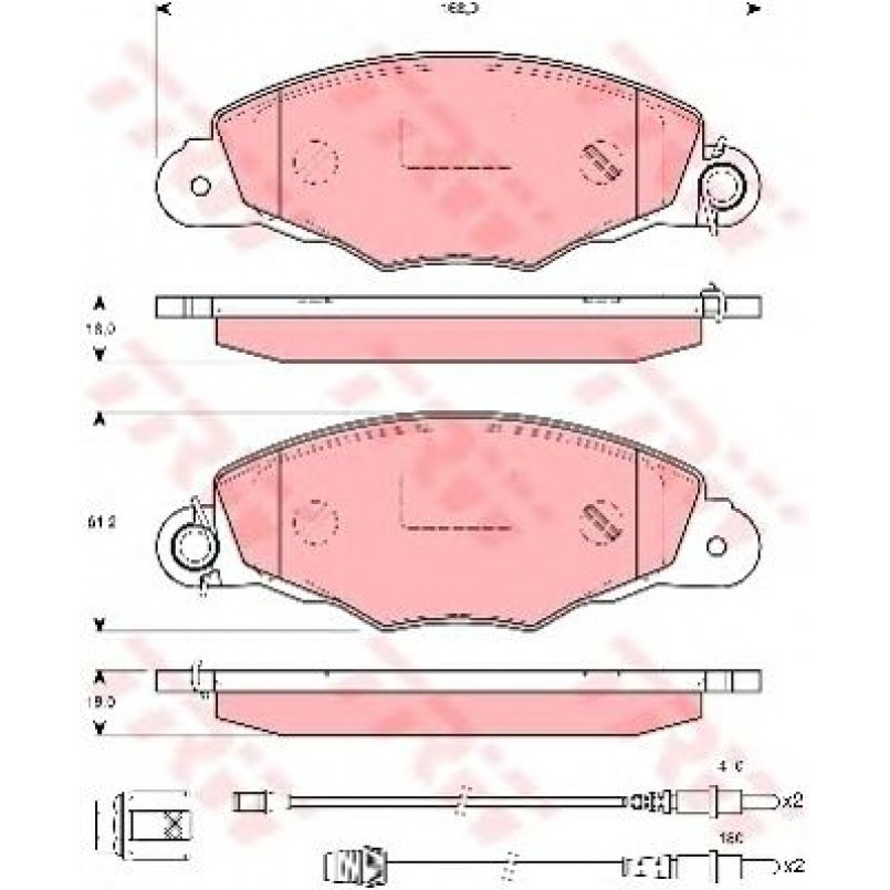GDB1410  TRW - Гальмівні колодки до дисків