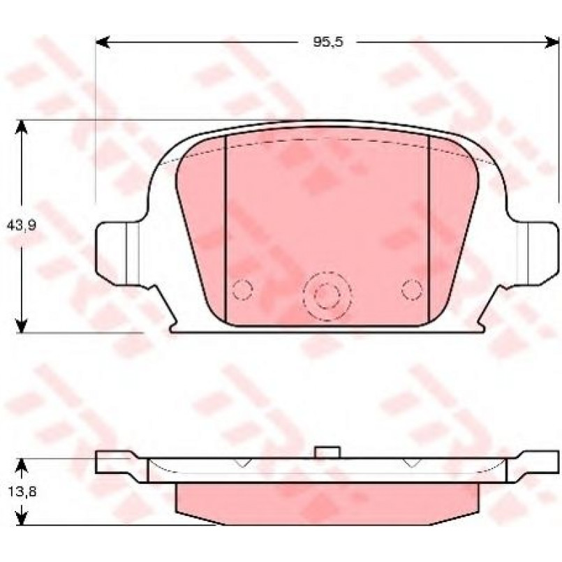 GDB1412  TRW - Гальмівні колодки до дисків