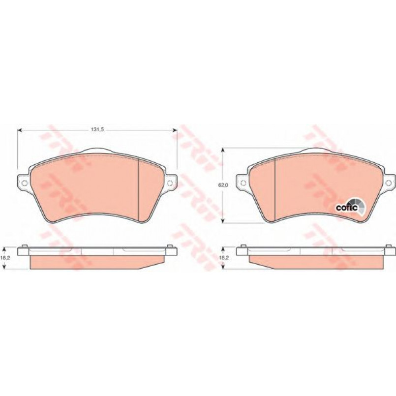 GDB1473 TRW - Гальмівні колодки до дисків