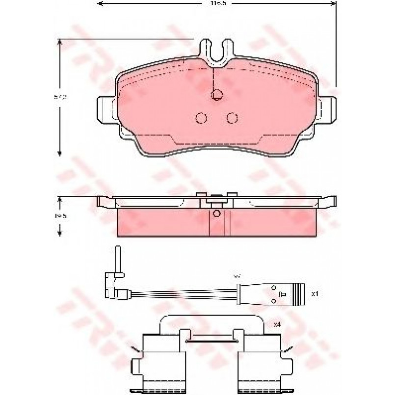 GDB1480  TRW - Гальмівні колодки до дисків