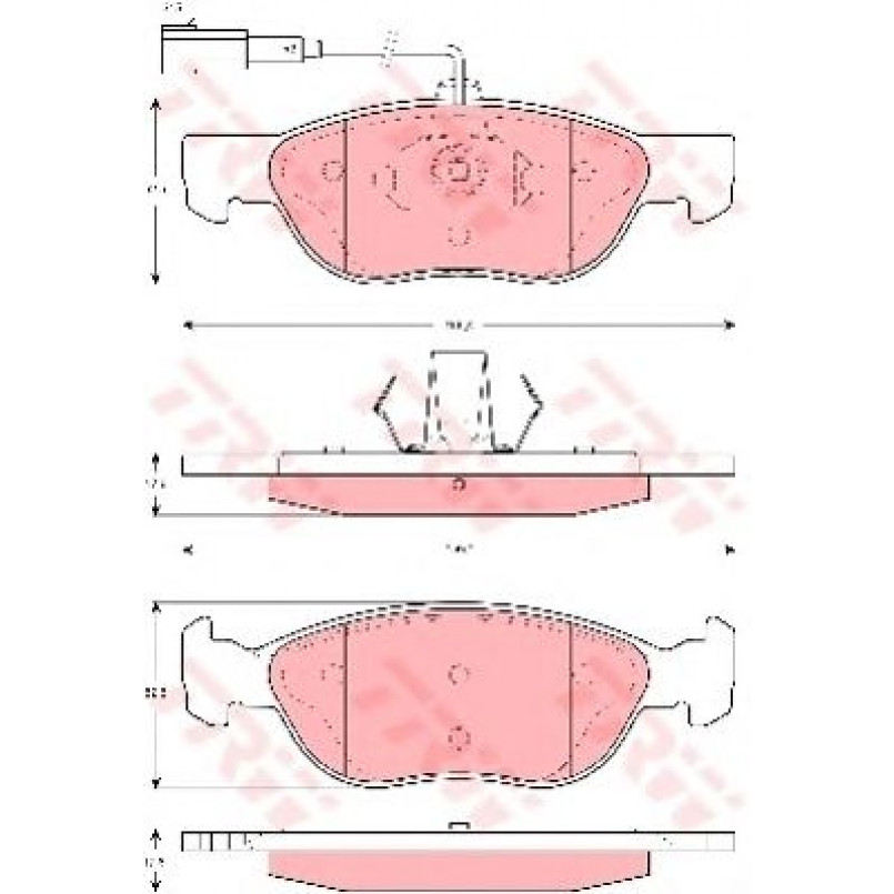 GDB1486  TRW - Гальмівні колодки до дисків