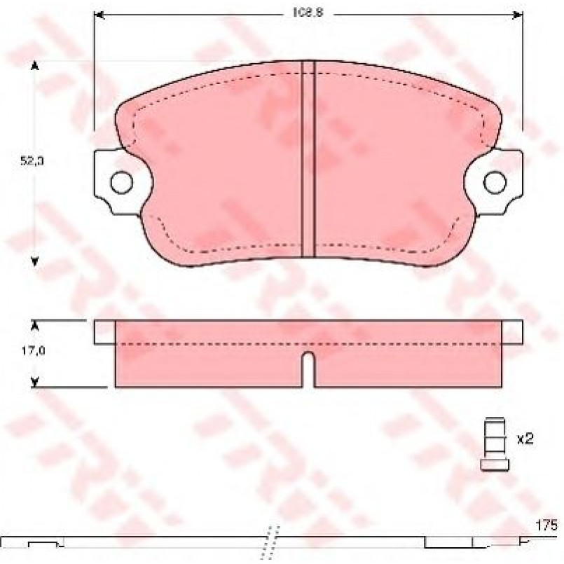 GDB154  TRW - Гальмівні колодки до дисків