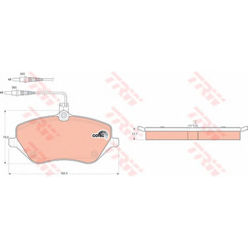 GDB1595 TRW - Гальмівні колодки до дисків